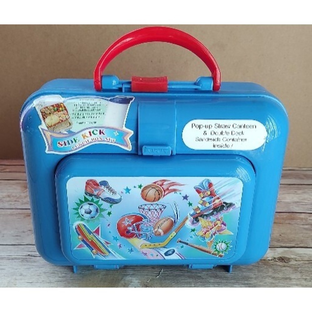 Sports Theme Sidekick Lunch Box with Sandwich Container Pecoware Soccer Ball A12